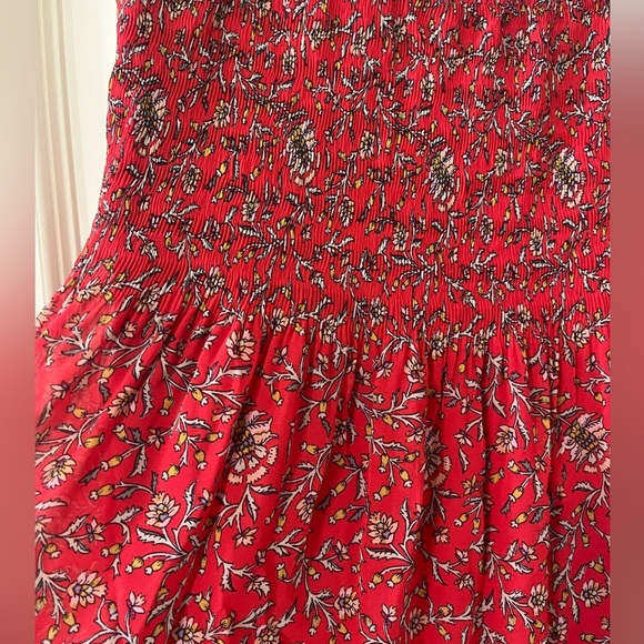 Max Studio Rich Red Floral Pattern Stretch Skirt Women’s Size XL - Picture 4 of 12